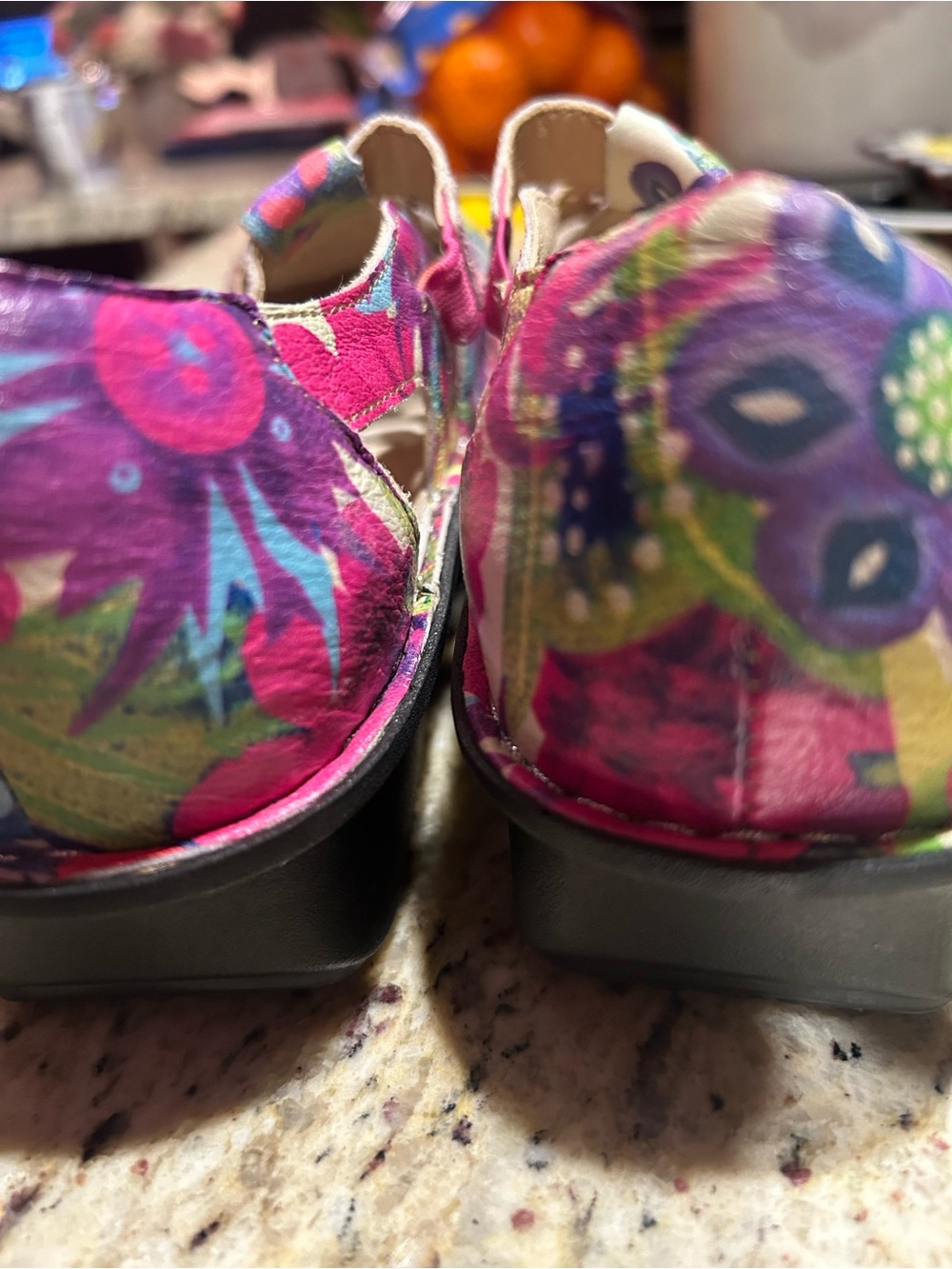 ALEGRIA PESCA FLORAL LEATHER COMFORT SHOES NEW? Size 38 (8-8.5) no box - Picture 8 of 13